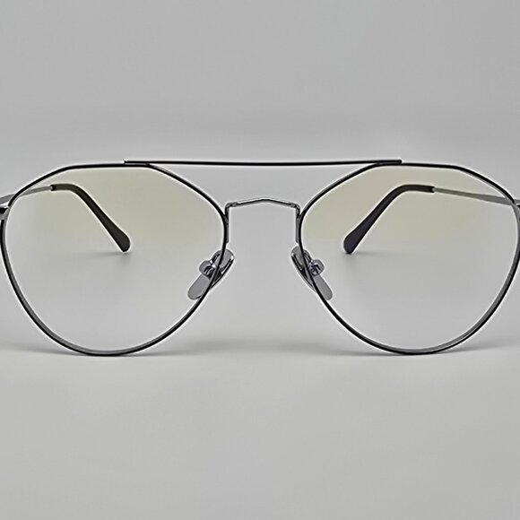 Diff Eyewear Sunday Silver Grey Frame Blue Light Blocking Lens Aviator Glasses - Picture 2 of 15
